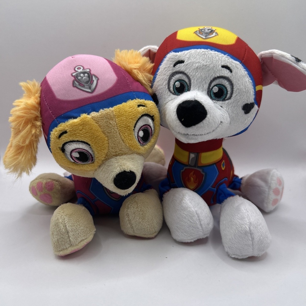 PAW Patrol Plush Pillow Lot – Marshall & Skye – Soft Stuffed Characters